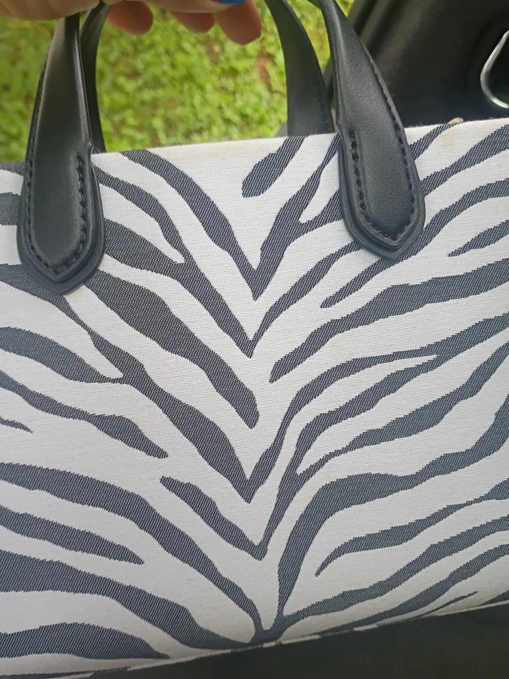 Michael Kors Zebra-Print Canvas Tote - Black & White Purse
